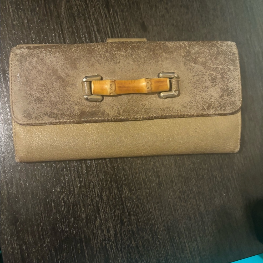 Gucci bamboo wallet